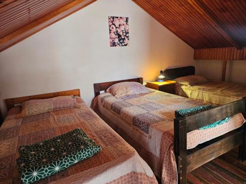 a bedroom with two beds in a room at Cabaña cerca del TEC in Cartago