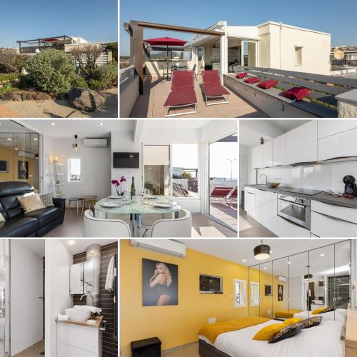 Villa Rocca - vue mer - terrasse - parking - plage - Village Naturiste
