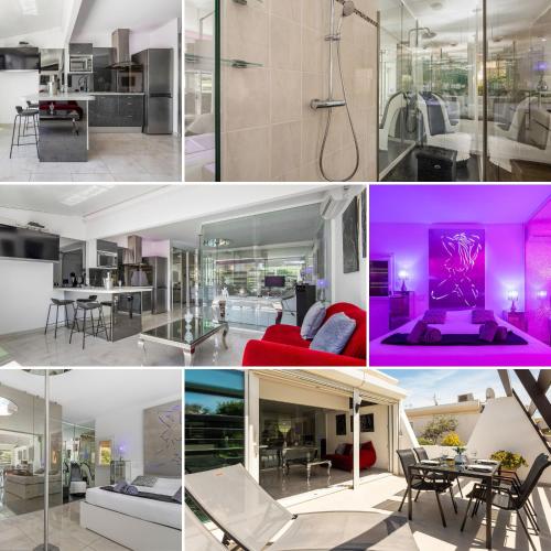 Villa Shimmer - design - terrasse - Parking - Port Nature Village Naturiste