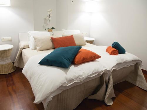 מיטה או מיטות בחדר ב-Hotel Bodega El Juncal