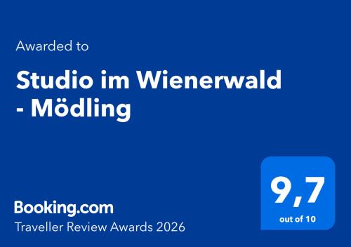 a blue sign with the words studio im giveaway modelling at Studio im Wienerwald - Mödling in Mödling