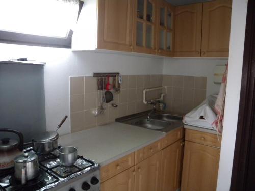 Apartment in Fonyod/Balaton 18601にあるキッチンまたは簡易キッチン