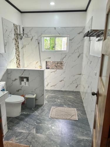 a bathroom with a toilet and a sink at Buenacosa Resort in Panglao Island