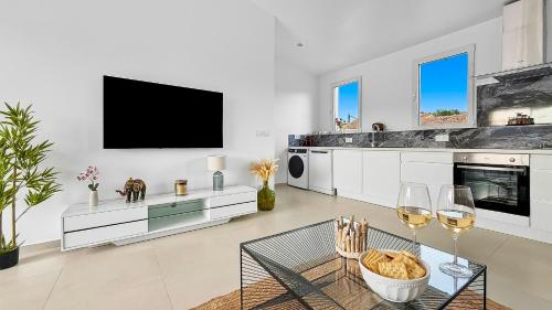 Maison design, terrasse avec vue panoramique