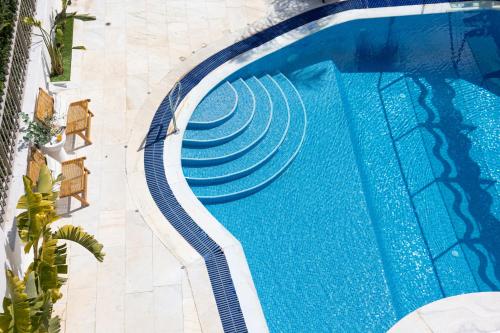 an overhead view of a swimming pool at Villa Stefani with Private Pool in Athens