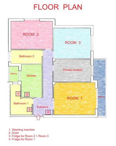 a floor plan of a house at CMBYN Stanza in Casa Condivisa e Bici Gratis in Crema