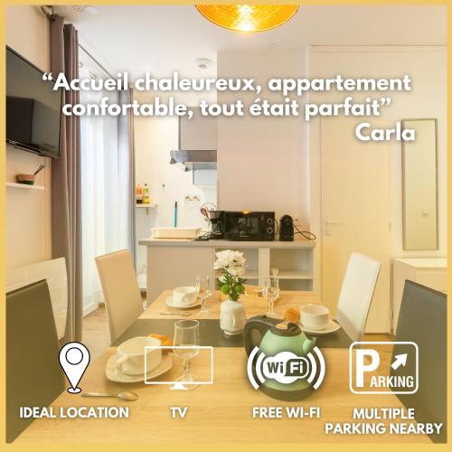 Studio Happy - 9 min sanctuaires - Rénové & équipé - 3 couchages