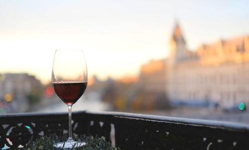 Two Bedroom Luxury Apartment - Balcony with View of Notre Dame