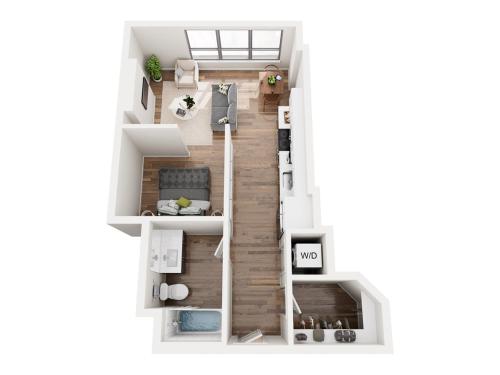a rendering of a floor plan of a house at The Lakeview Guesthouse in Duluth