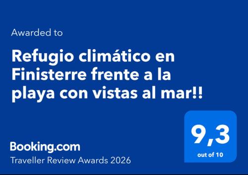 a screenshot of a cell phone with the textrebiopica clinica an inheritance at Refugio climático en Finisterre frente a la playa con vistas al mar!! in Fisterra