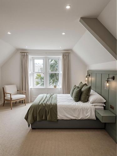 a bedroom with a large bed and a window at The Highfield - Self Check-in Hotel in Keswick