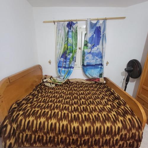 a bed in a room with a window at one room in Alexandria