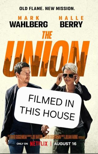 a poster for the movie the man killed in this house at Traditional Piran house in Piran