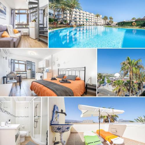 Twilight Dreams 2 - Studio with private rooftop pool center - Playa del Ingles
