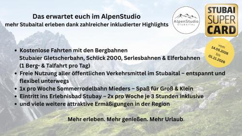 AlpenStudio - im Zentrum von Fulpmes