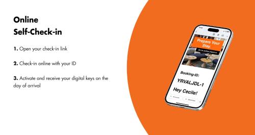 a screenshot of a cell phone with a text message at Stay KooooK Bern City - Online Check In in Bern