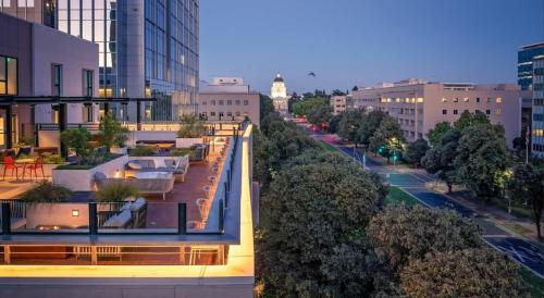 a view of a city street with buildings at The Slate Luxury Capitol View DOCO Golden 1 in Sacramento