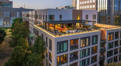 an apartment building with a gazebo on top of it at The Eyrie Group Fun Luxury DT Events Corporate in Sacramento