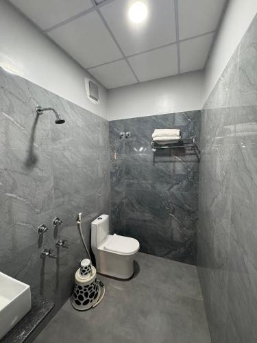 a bathroom with a toilet and a sink at HOTEL SREE DURGA in Kolkata