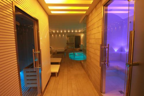 Koupelna v ubytování Hotel Gabbiano