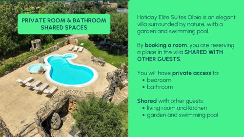 a flyer for a water park at Hotiday Rooms Porto Rotondo in Porto Rotondo