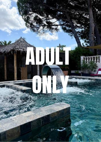 an image of a swimming pool with the words audit only at La Villa Dune, Hôtel & Spa in Saint-Tropez