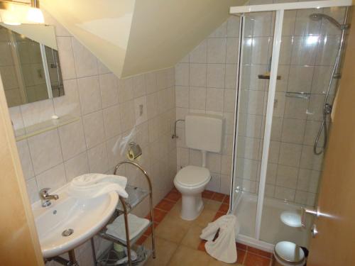 Ένα μπάνιο στο Gästezimmer Rieder