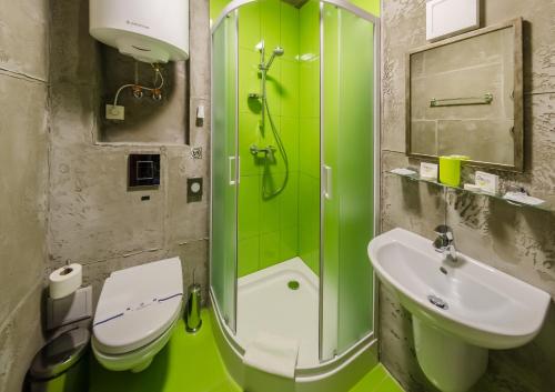 
Vonios kambarys apgyvendinimo įstaigoje Chalet CrepDeChine Hotel
