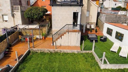 an aerial view of a balcony of a house at Mirador de Tambo - Campelo in Poio