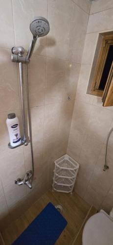 a shower in a bathroom with a toilet at Boka Bay in Tivat