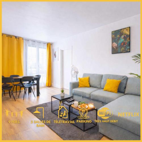 La Pause Franche - Familles et pros, parking, 2 sdb, 9 pers