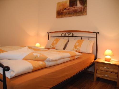 מיטה או מיטות בחדר ב-Atelier Reinhart