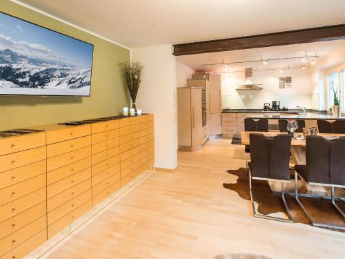 Kuchyň nebo kuchyňský kout v ubytování Ferienwohnung - Bergblick - Vandans