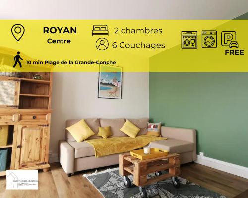 Appartement lumineux proche plage et marché, centre-ville accessible à pied parking gratuit I SWEET HOMES LOCATION