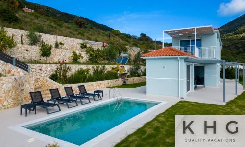 Two villas Golden sun villas with private pools near Skala village