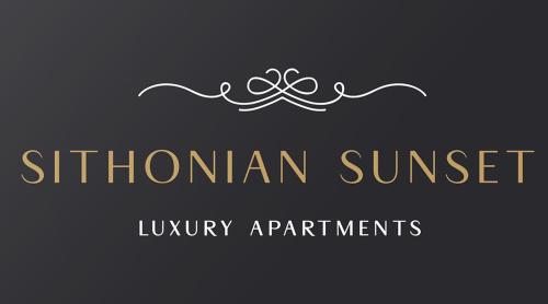 a logo for a lufkin sunset luxury apartments at Sithonian Sunset Luxury Apartments in Skála Nikíta
