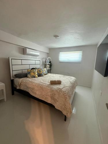 a bedroom with a large bed with a window at Gibertino by Cinque Terre in Isabela