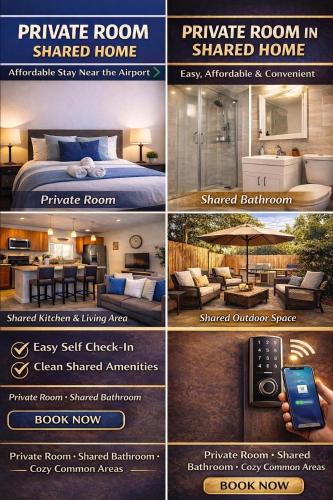ein Flyer für ein privates Zimmer in einer Wohngemeinschaft in der Unterkunft Cabana in Miami