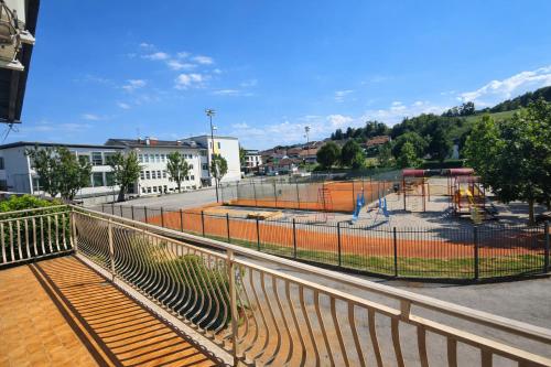 a view of a construction site with a fence at Halalko Konak in Šmarje-Sap