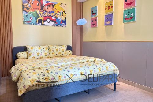 a bedroom with a bed in a room at SheepDream 7DI DeliparkMall 2Bedroom, 1Bathroom in Medan