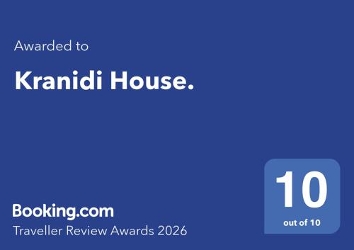 a sign that reads kananidiki house with the number at Kranidi House. in Kranidi