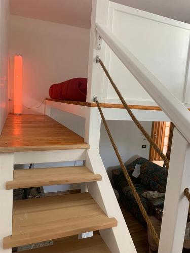 a set of stairs leading up to a room at Casa vacanze Misilla in Marsala