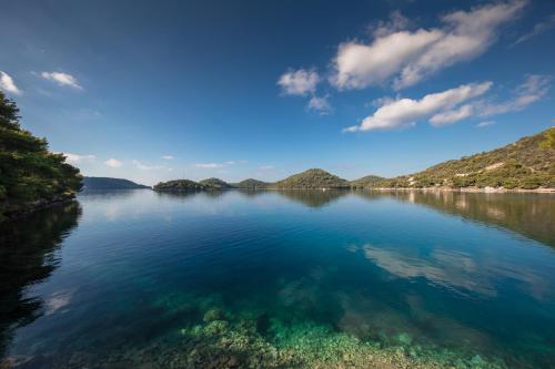 a view of a large body of water at Apartments Bruna in Lastovo
