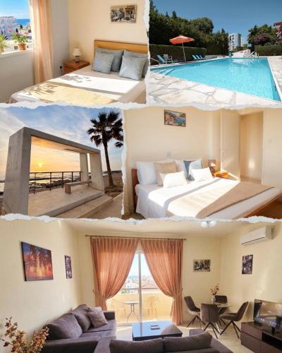 Gemütliches Balkon Apartment mit Pool ,Nahe Strand & Hafen