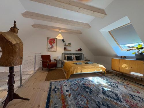 a bedroom with a bed and a window at ZadorHomes Etyek in Etyek
