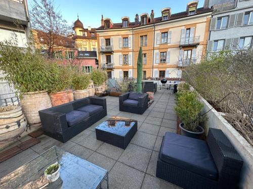 Luxury Duplex with Rooftop, View of Lausanne Cathedral