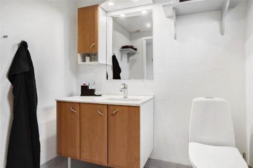 a bathroom with a sink and a mirror at 30320-Odder-Violvej-15 in Odder