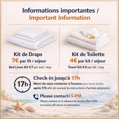 a brochure for a bed with two photos of a mattress at Résidence de Tourisme l'Albatros in Palavas-les-Flots