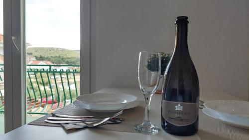 Holiday apartment in Zaboric with sea view, balcony, air conditioning, WiFi 5177-2