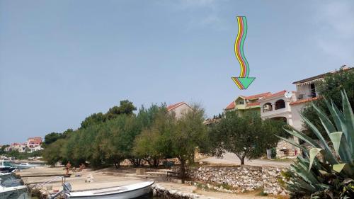 Holiday apartment in Zaboric with sea view, balcony, air conditioning, WiFi 5177-4